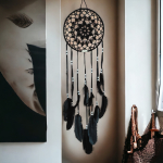 Łapacz snów 20/85cm BLACK black