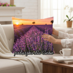 Kwiaty- lawenda - 100%bawełna