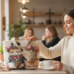 Torebka damska M- KOT/ KOTY ubrane- minky