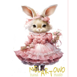 Króliczka w sukni- zasłona okienna