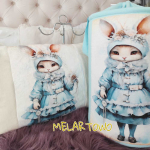 Kosz na zabawki Króliczka blue flower 40cm