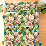 Bukiet magnolii, ogromne kwiaty- zestaw pościeli