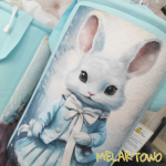Kosz na zabawki Króliczka blue kokarda 40cm