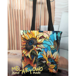 Torebka damska L- SŁONECZNIKI velvet