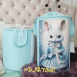 Kosz na zabawki Króliczka blue kokarda 40cm