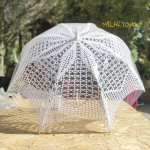 Parasol zrobiony na szydełku 120cm