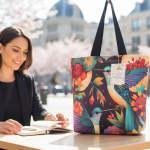 Torebka damska L- PTAKI velvet