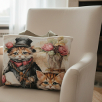 Torebka damska M- KOT/ KOTY ubrane- minky