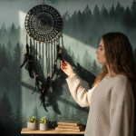 Łapacz snów 35/120cm BLACK drewno