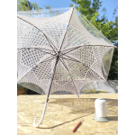 Parasol zrobiony na szydełku 120cm