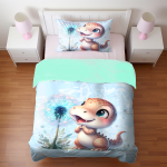 Dinozaur smile blue- zestaw poscieli