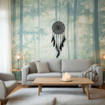 Łapacz snów 35/110cm BLACK black-white