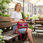 Szydełkowa Torebka „Wiosenna Symfonia Barw”