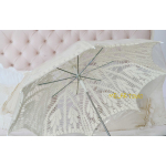 Parasol zrobiony na szydełku ECRU 118cm