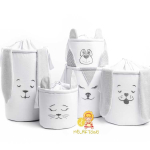 Kosz na zabawki KRÓLIK grey (40/50/60cm)