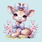 Żyrafa kokarda- zasłona okienna