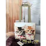 Torebka damska M- KOT/ KOTY kokardki- minky