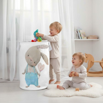 Kosz na zabawki KRÓLIK serce blue (40/50/60cm)