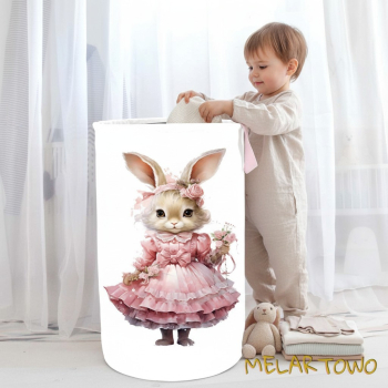 Kosz na zabawki - Króliczka w sukience (40/50/60cm)