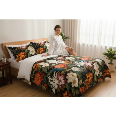 Mix ogromnych kwiatów- zestaw pościeli