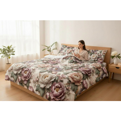 Peonie, ogromne kwiaty- zestaw pościeli