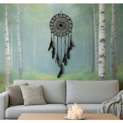 Łapacz snów 35/110cm BLACK black-white