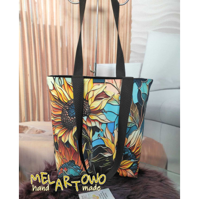 Torebka damska L- SŁONECZNIKI velvet