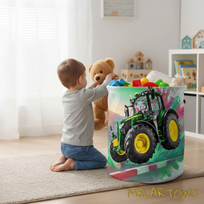 TRAKTOR- kosz na zabawki (40/50/60cm/120cm) personalizacja