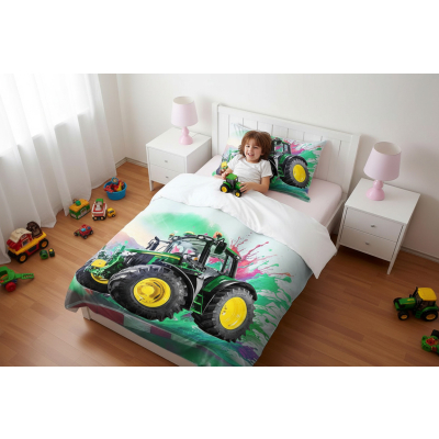 Traktor green- zestaw pościeli
