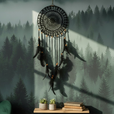 Łapacz snów 35/120cm BLACK drewno