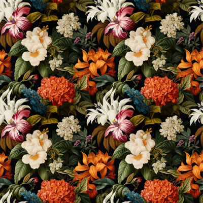 Mix ogromnych kwiatów- zestaw pościeli