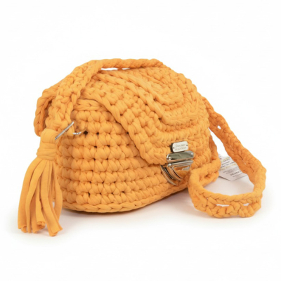 Szydełkowa Torebka „Musztardowa Energia”