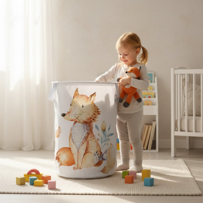 Kosz na zabawki LISEK boho (40/50/60cm)