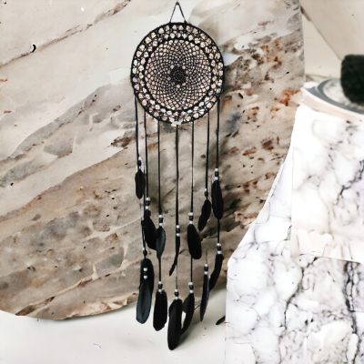 Łapacz snów 30/115cm BLACK black