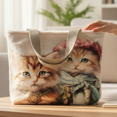 Torebka damska M- KOTY3/KOTY2 w kapeluszu- minky