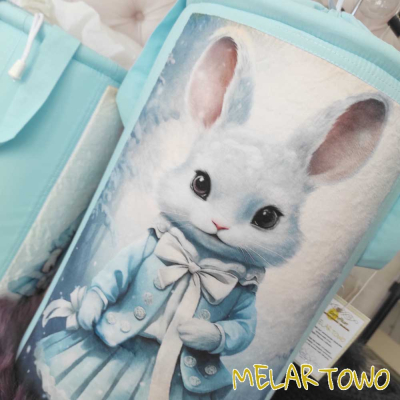 Kosz na zabawki Króliczka blue kokarda 40cm