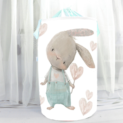 Kosz na zabawki KRÓLIK serce green (40/50/60cm)