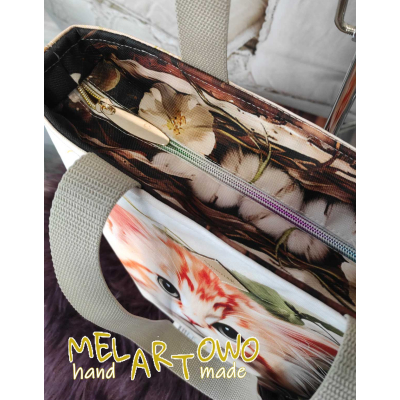 Torebka damska L- KOT RUDY