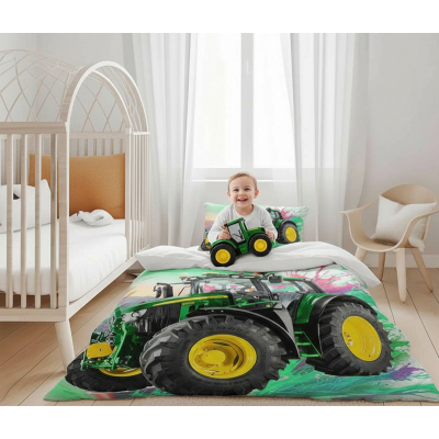 Traktor green- zestaw pościeli
