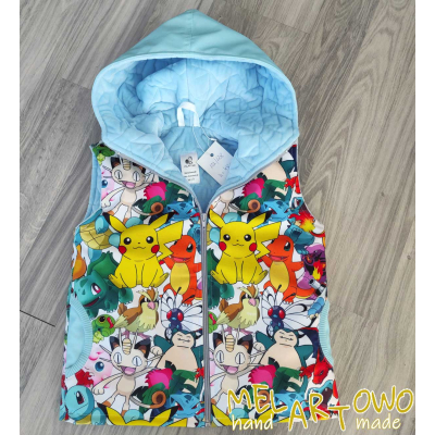 Kamizelka/ bezrękawnik  POKEMONY 122/128cm  7-8 lat