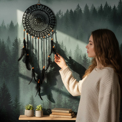 Łapacz snów 35/120cm BLACK drewno