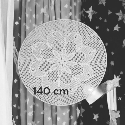 Mandala 140cm zrobiona na szydełku
