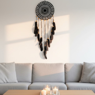 Łapacz snów 35/120cm BLACK drewno