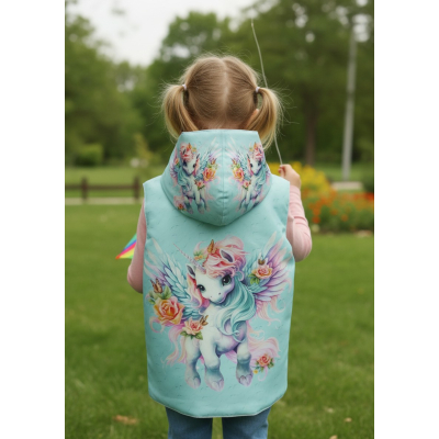 Kamizelka SKRZYDŁA mięta 110/116 cm  5-6 lat