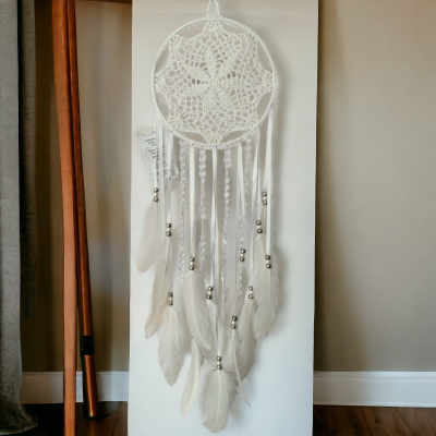 Łapacz snów 20/75 cm WHITE brylanciki