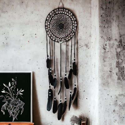 Łapacz snów 30/115cm BLACK black