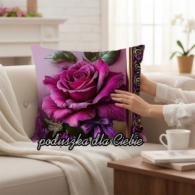 Kwiaty- róża - 100%bawełna