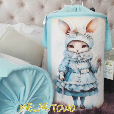 Kosz na zabawki Króliczka blue flower 40cm