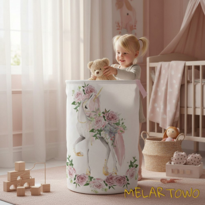 Kosz na zabawki JEDNOROŻEC boho (40/50/60cm)