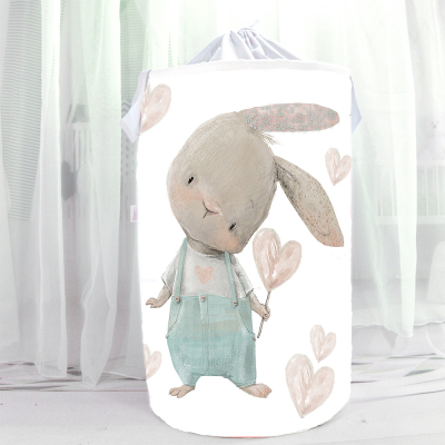 Kosz na zabawki KRÓLIK serce green (40/50/60cm)